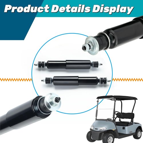GFHUREB 2 Pcs Golf Cart Front and Rear Shocks Absorbers for EZGO TXT Electric/Gas 1994-up Golf Carts, Replaces OEM# 70928-G01, 76418-G01