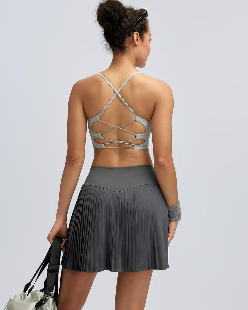 RUNNING GIRL Sports Bra - Supportive Crisscross Back Design with Removable Pads | Medium Support