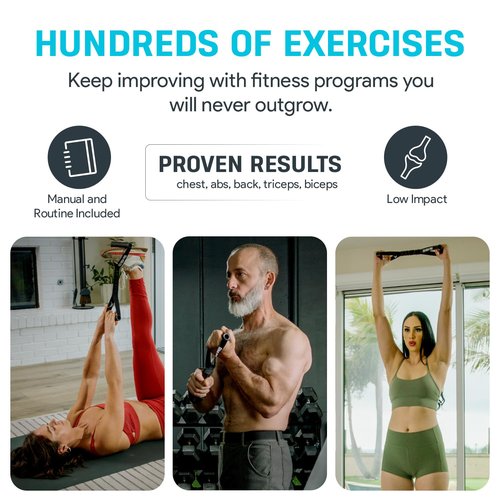 Bullworker ISO-BOW Pro Isometric Exercise Equipment: Self Resistance Stretching Strap & Workout Equipment, Portable Home Gym Exercise Straps with Handles - Yoga, Pilates, Mobility & Strength Training