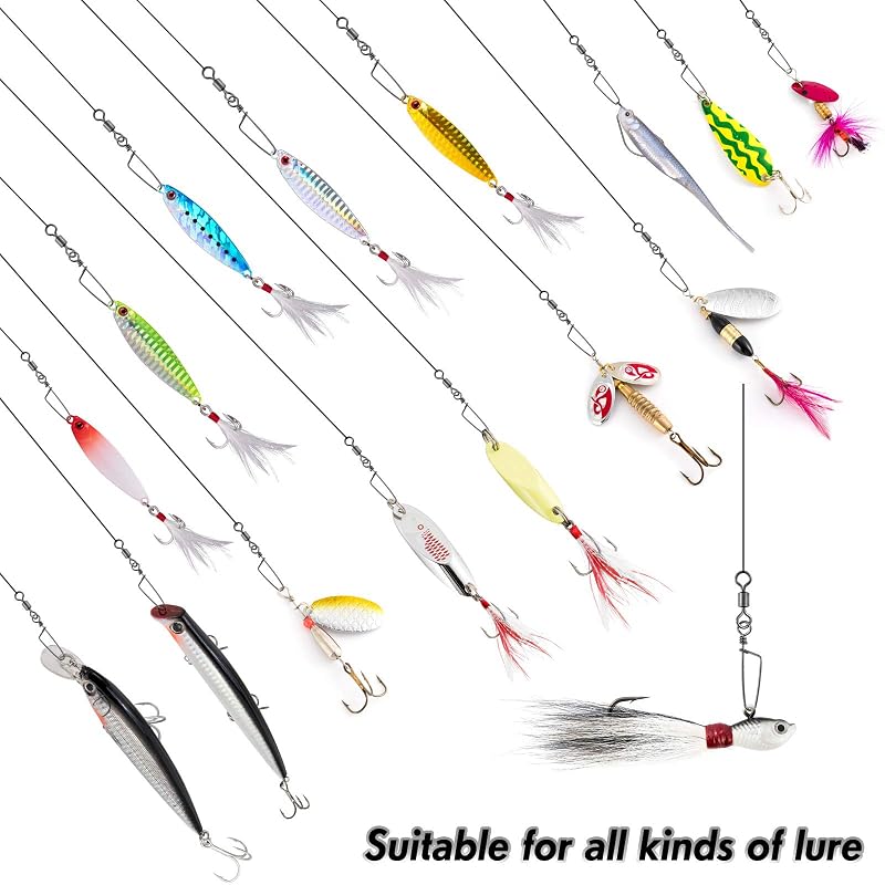 Dr.Fish 30 Pack Barrel Swivels, Stainless Steel Snap Crimps Lure Leader