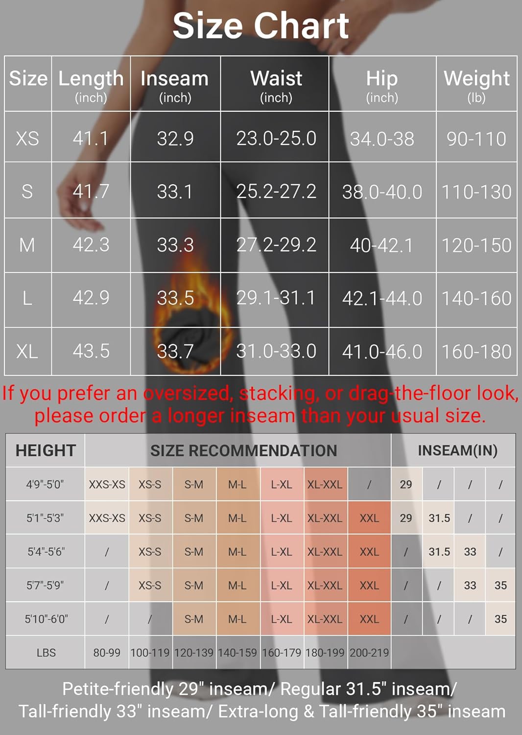 YEOREO High Waist Workout Leggings - No Front Seam, Buttery Soft Fabric | Available in 29" to 35" Sizes