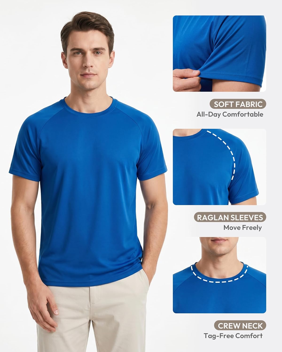 Skiennix Men's Workout Shirt - Short Sleeve Quick-Dry Athletic Tee | Moisture-Wicking Fabric
