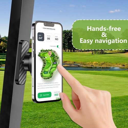 Magnetic Golf Cart Phone Holder,Phone Mount Holders with Magnetic Sheet for Golf Cart,Club Car Accessories Compatible with EZGO/Club Car/Yamaha/Icon, Phones Holders Golf Accessories Gift for Men Women