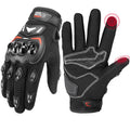 KEMIMOTO Touchscreen Motorcycle Gloves for Men, Black XL (X-Large) - Abrasion-Resistant, Breathable Protection