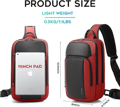 BANGE Sling Bag - Large Men's Crossbody Bag for Work, Travel & Hiking | Durable & Stylish Design