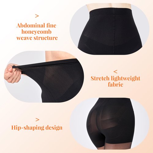 Aaronano 2 Pairs Compression Pantyhose for Women, 10-15mmHg High Waist Compression Stockings, 30D Shaping Tights For women