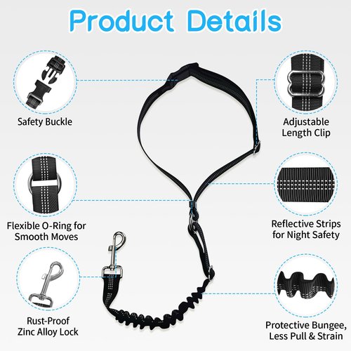 Golf Cart Dog Seat Leash & Safety Harness | Adjustable Pet Seat Belt with Tangle-Free Retractable Strap, Fits All Golf Cart Models (for Single Dog)