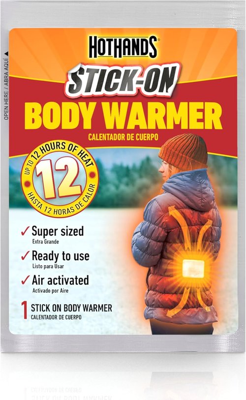 HotHands 12 Hour Adhesive Body Warmers - 20 Pack of Air Activated Warmers for On-The-Go Heat