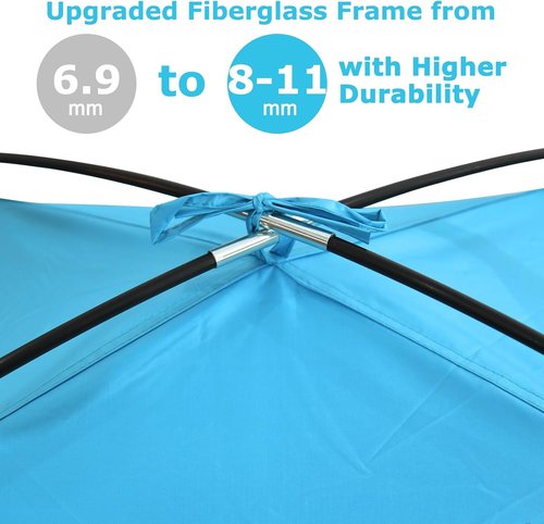 COMMOUDS Beach Tent - UPF 50+ Sun Shade Canopy for 3-8 People | Lightweight & Easy to Set Up