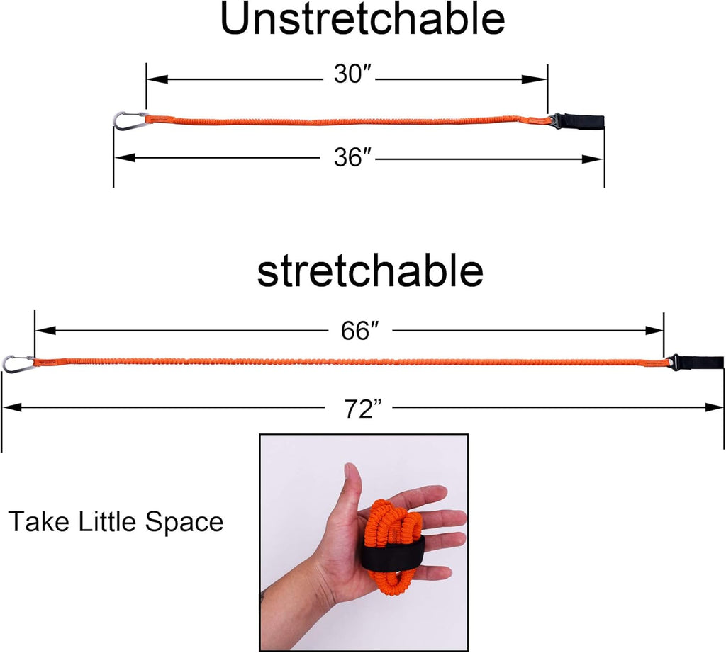 YYST Paddle Leash Holder Tool - Durable Orange Lanyard for Secure Paddle Attachment