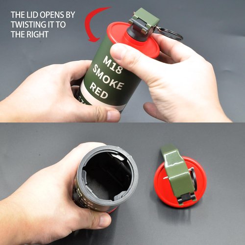 Disratw Airsoft Grenades CS Dummy Grenade Toys Model Plastic Toy Hand Grenades Tactical Gear for Army Cosplay Movie Props Outdoor Games for Age 14+ (Red&Green)