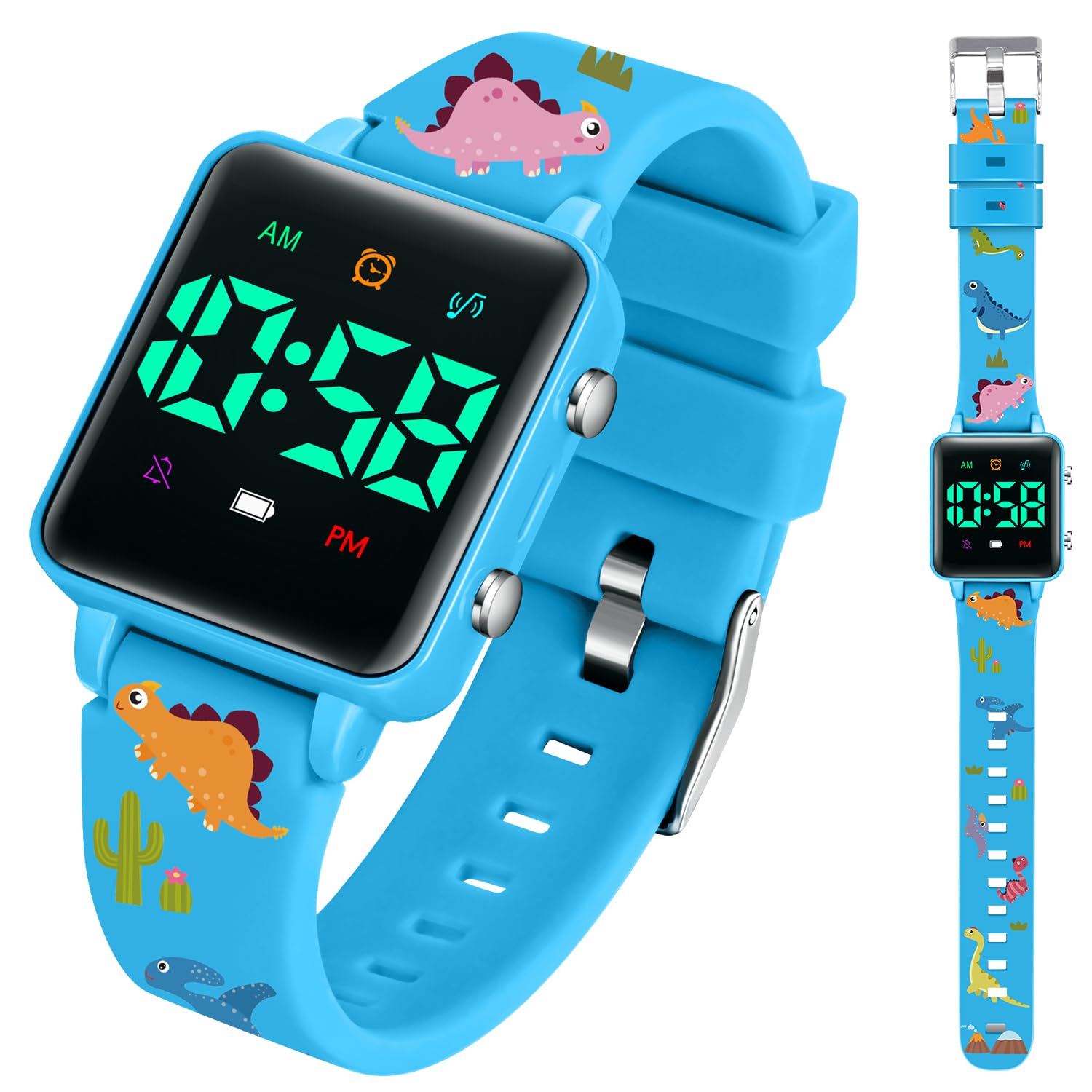 Timever Potty Training Watch for Kids 2-9, Upgraded Magnetic Charging Reminder Toddler Watch with Music/Vibration/Colorful Lights Countdown, Cute Silicone Strap Waterproof Digital Watch for Boys Girls