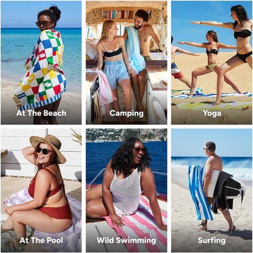 Dock & Bay Beach Towel - Quick Dry & Sand Free - Compact & Lightweight - Extra Large (200x90cm)