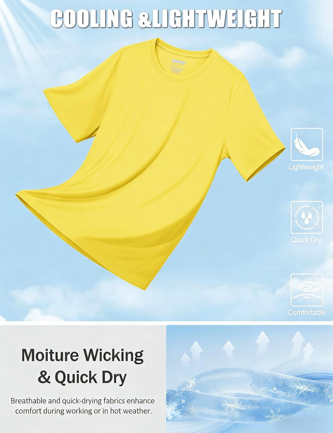 TACVASEN Men's Athletic T-Shirt - Quick Dry Fit for Workout & Sun Protection | UPF 50+ Rash Guard