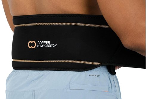 Copper Compression Back Brace - Copper Infused Lumbar Support for Pain Relief | Adjustable & Breathable (Waist 36" - 42")