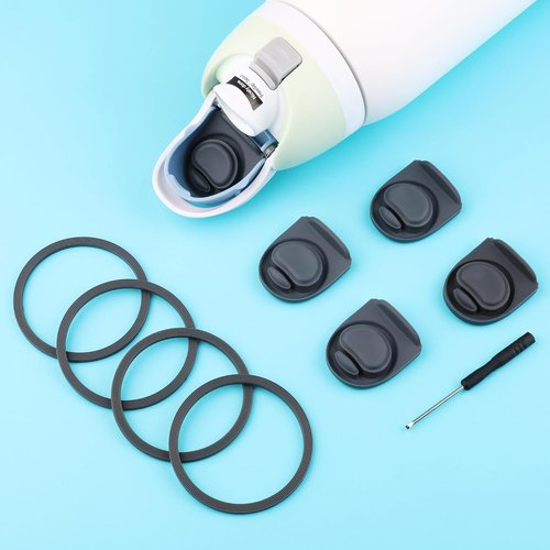 Joshey Rubber Seal Replacement Gasket & Stopper Set - Compatible with Owala Freesip Bottles (Gray)