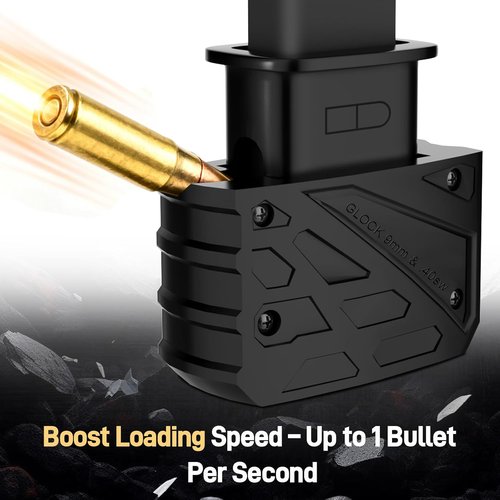 Glock Magazine Speed Loader - Quick & Efficient Loading for 9mm/.40 S&W - Fits Multiple Models | Matte Black
