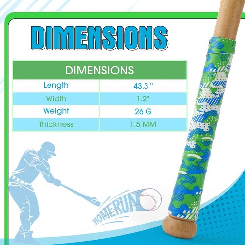 Bat Grip Tape by [Brand Name] - 43 Inch Cushioned Non-Slip Texture | All-Weather Baseball & Softball Wrap
