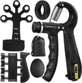 Grip Strength Trainer Kit - 5 Pack Adjustable Resistance Hand Grippers & Stress Relief Balls for Muscle Building