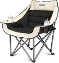 Skiennix Oversized Camping Chair - Heavy Duty Folding Chair with Cup Holders & Storage Pocket | Supports 400lbs
