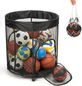Skiennix Ball Storage Cart - 51.36 Gallon Capacity with Wheels & Side Opening Baskets | Ideal for Sports Balls