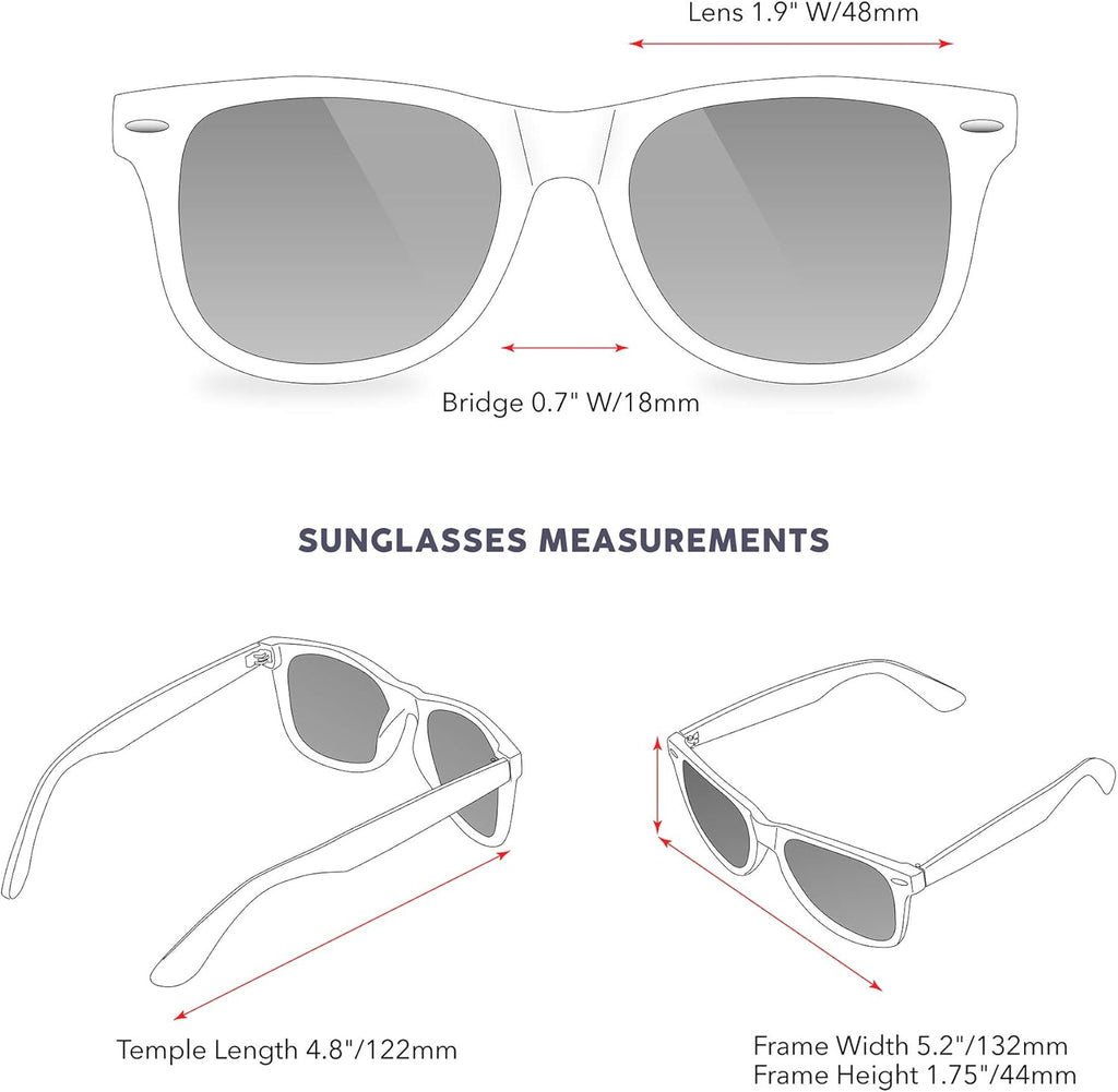 Skiennix Kids Polarized Retro Sunglasses - Shatterproof UV Protection for Ages 3-12
