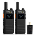 Retevis B3S Walkie Talkies,Portable Two-Way Radios with LCD Screen,Emergency Alarm,1620mAh Battery, Handsfree Walkie Talkie for Family Outdoor Trip (2 Pack)