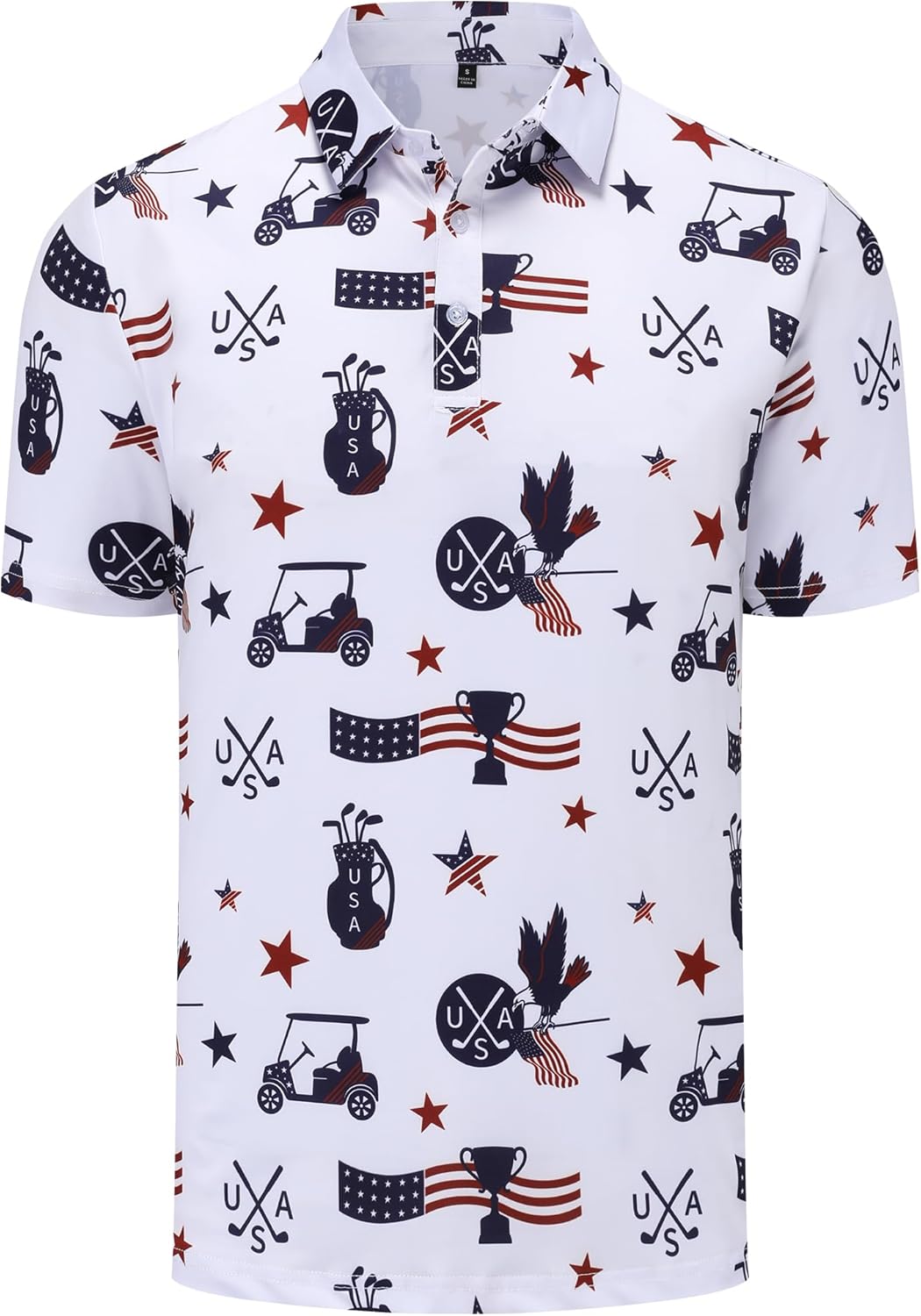 Skiennix Men's Golf Polo Shirt - Short Sleeve Moisture-Wicking Performance | Casual Funny Print