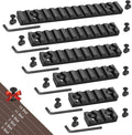 Bontok Single Picatinny Aluminum Accessory Rail Set with T-Nuts & Screws, Wrench- Squared Corner- Aluminum