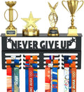 Jolitac Sports Medal Display Rack - Wall Mounted Holder for 60+ Medals & 20 Race Bibs | Durable Design