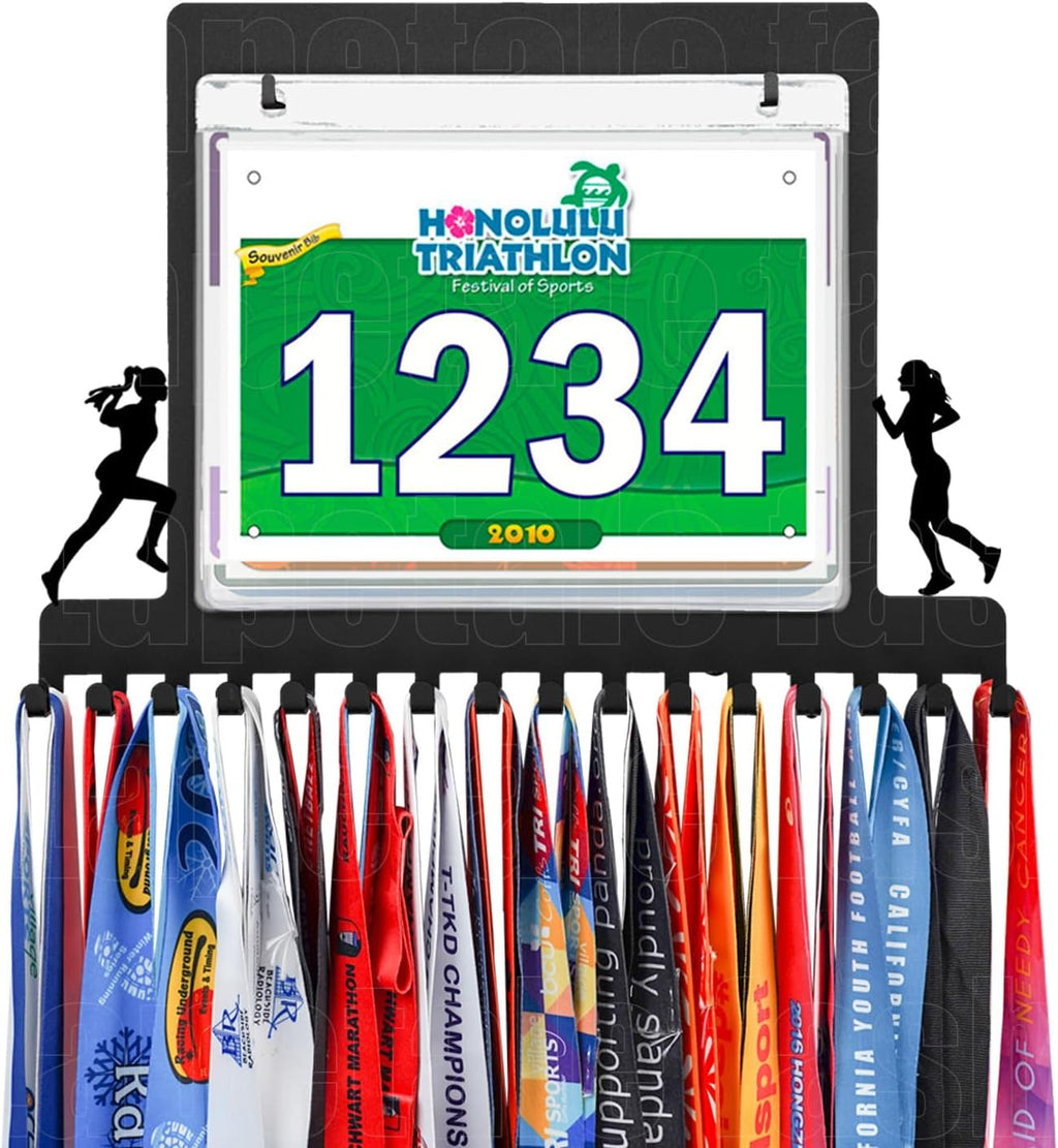 Skiennix Race Medal Holder - Stylish Wall Hanger for Marathon & Runner Medals | Perfect Gift for Athletes