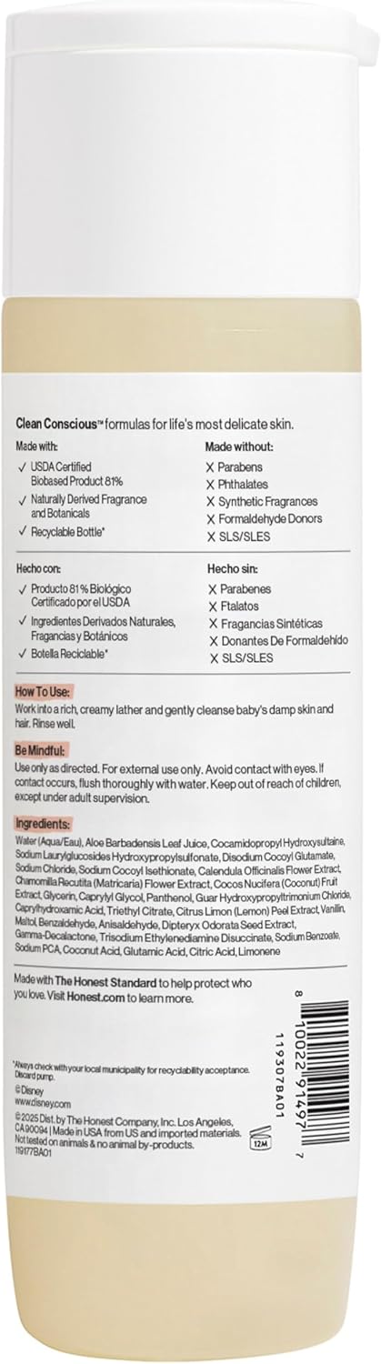 The Honest Company 2-in-1 Cleansing Shampoo & Body Wash - Gentle, Tear-Free Formula for Babies | 10 fl oz
