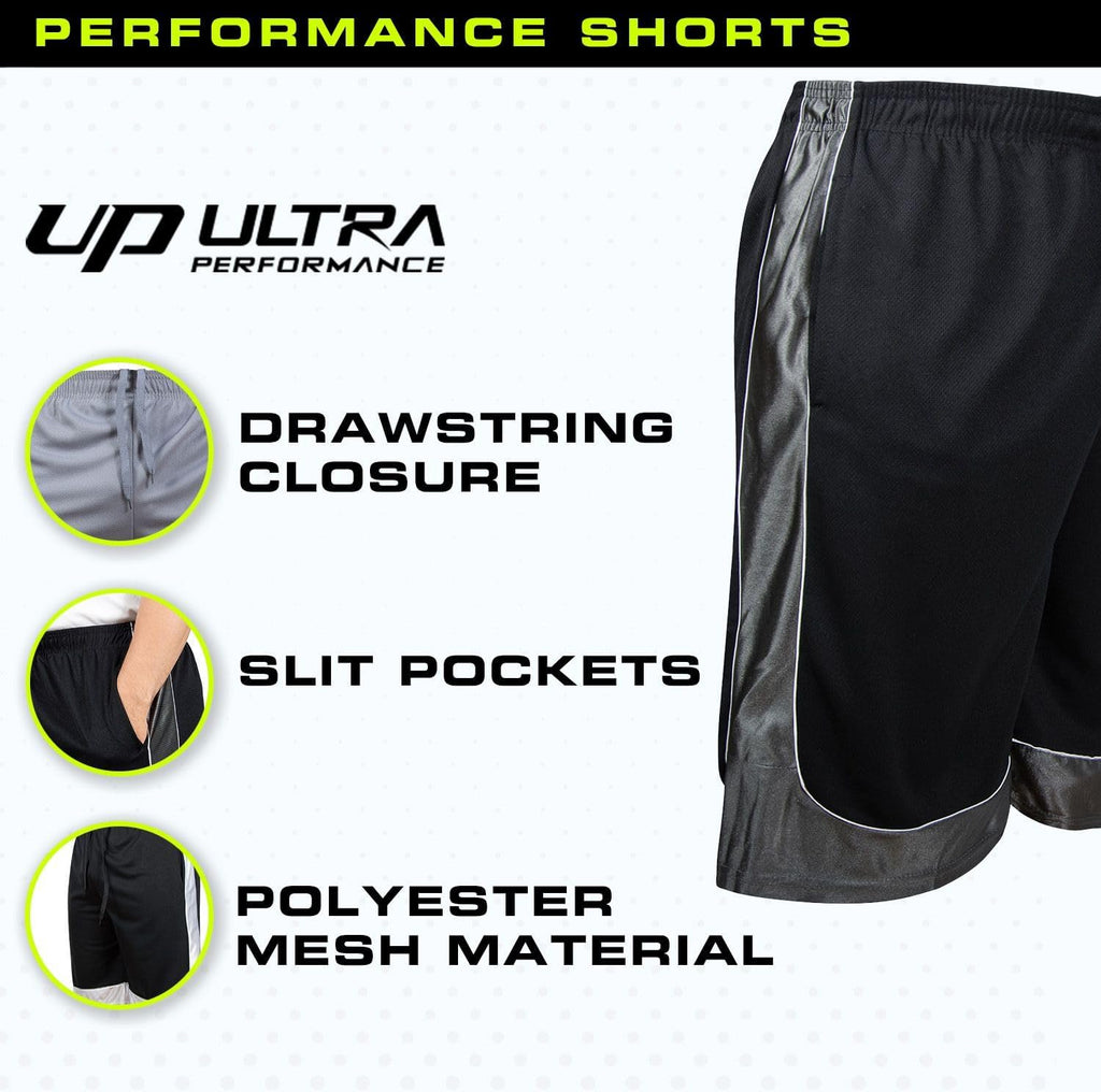 Skiennix Men's Athletic Gym Shorts - Ultra Performance 5-Pack for Workout & Basketball | Sizes S-5X