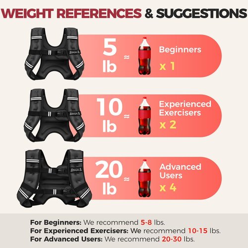 BAGAIL Comfort-Fit Weighted Vest for Women - Even Weight Distribution & No-Chafe Design | 5-30lbs Options
