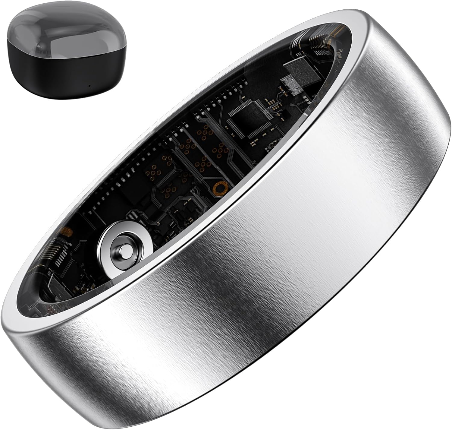 Skiennix Smart Ring - Women's Health & Fitness Tracker with Heart Rate, SpO2, Sleep Monitoring | Silver 10