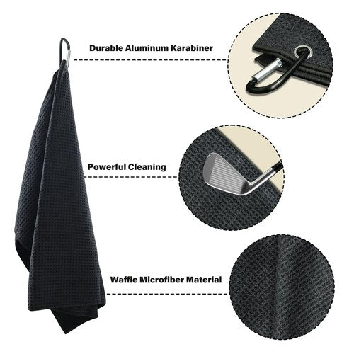 Shu-Ran Golf Cart Ball Washer and Club Cleaner Kit with Golf Towel for EZGO, Club Car, Yamaha, Advanced EV, Star EV, Universal & Detachable