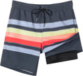 SURF CUZ Men's Swim Trunks - 7" Quick-Dry Swim Shorts with Compression Liner for Ultimate Comfort