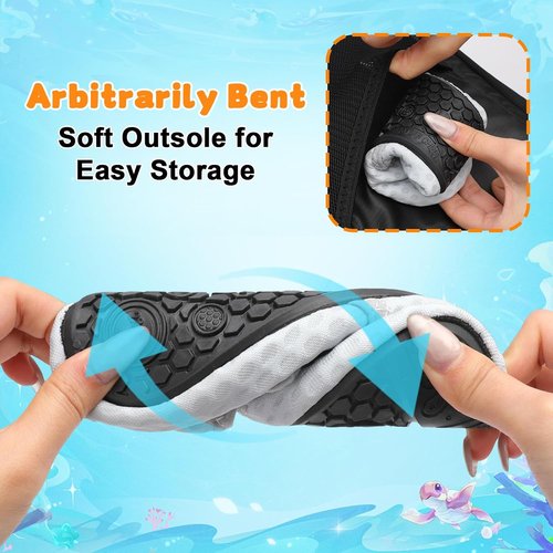 LeIsfIt Kids Water Shoes - Quick Dry Aqua Socks for Boys & Girls | Breathable Non-Slip Design
