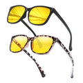 LVIOE Night Driving Glasses for Women Men, Anti Glare Night Vision Glasses Polarized Yellow Lens for Driving, UV400 Protection