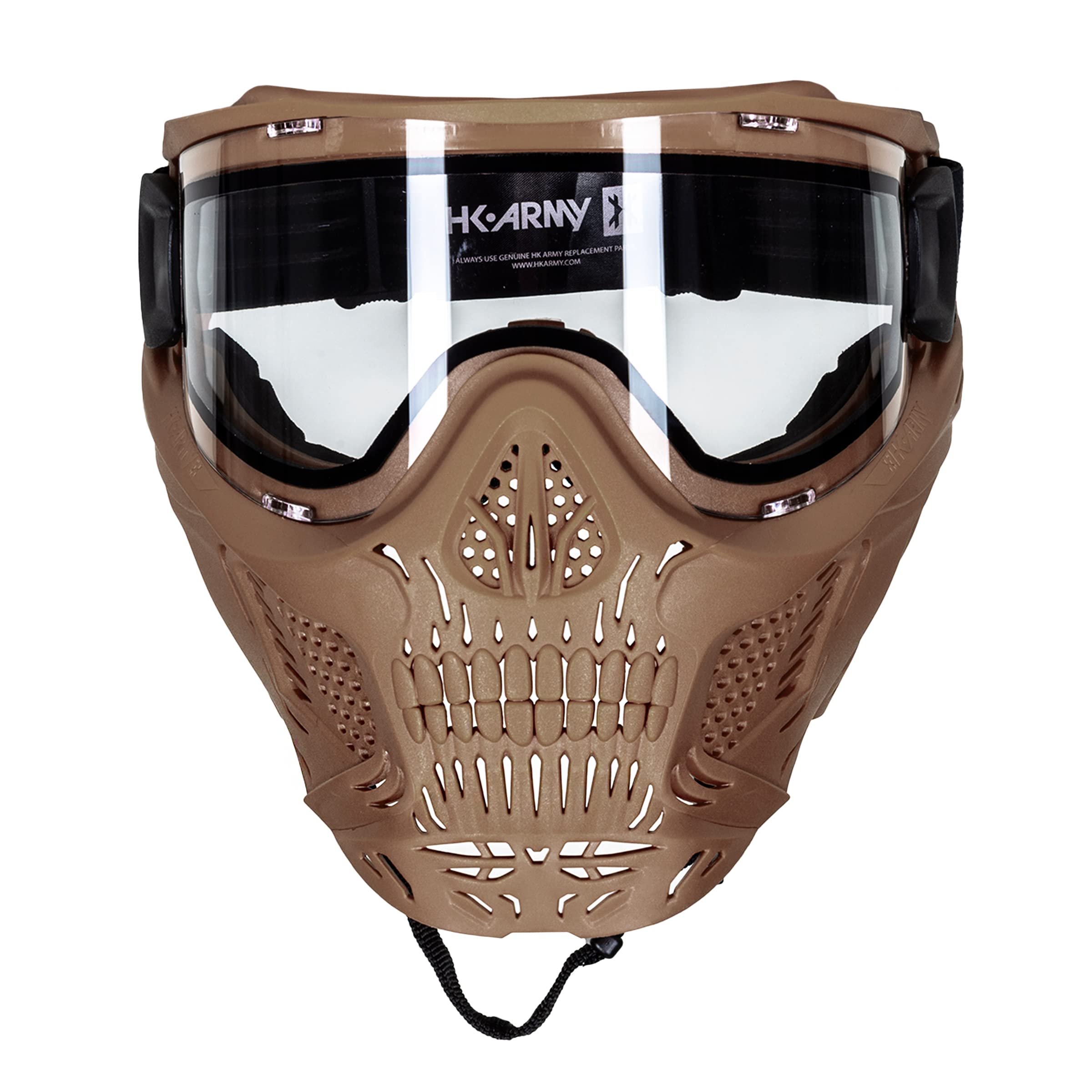 HK Army HSTL Skull Paintball Goggle/Airsoft Mask (Tan, Clear)