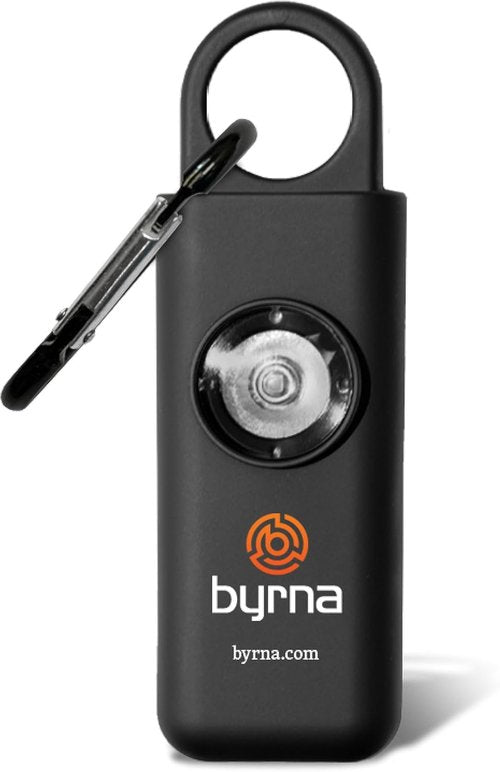 Byrna Banshee Personal Safety Alarm - 130 dB Military-Grade Keychain Siren with LED Strobe Light | Ideal for All Ages (Black)