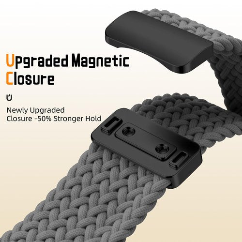 GloryFit Smart Watch Bands, 22mm Braided Elastic Bands Compatible with GloryFit T80 T70 T60 T50 P99 P98 Smartwatch, Elastic Soft Nylon Straps for Women Men