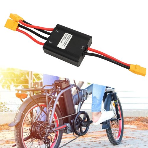 equlup Electric Bike Double Battery Discharge Converter, Input 20V to 72V Output Voltage 20V to 72V Dual Battery Parallel Module Adapter for EBikes Replacement (80A)
