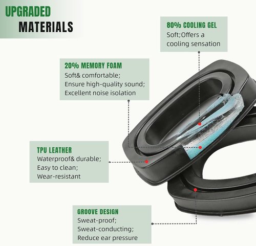 Howard Leight Gel Ear Pads - Replacement Cushions for Impact Sport, Pro, Sync & More | Comfortable Fit