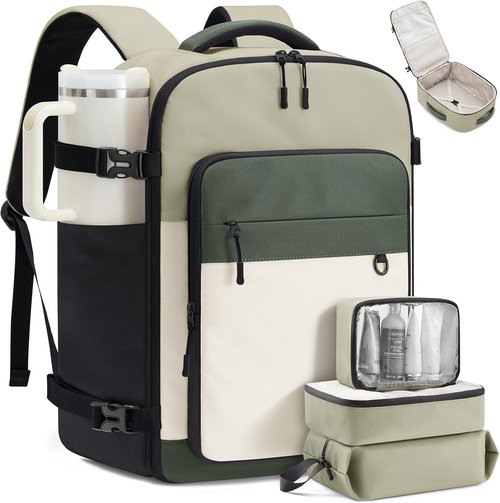 LOVEVOOK Travel Backpack - 40L Airline Approved Carry-On Bag with 3 Packing Cubes | Waterproof, Fits 17" Laptop
