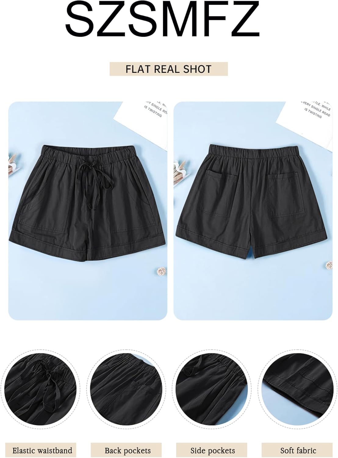 Skiennix Women's Lightweight Athletic Shorts - Comfy Elastic Waist Drawstring with Pockets | Perfect for Beach Wear