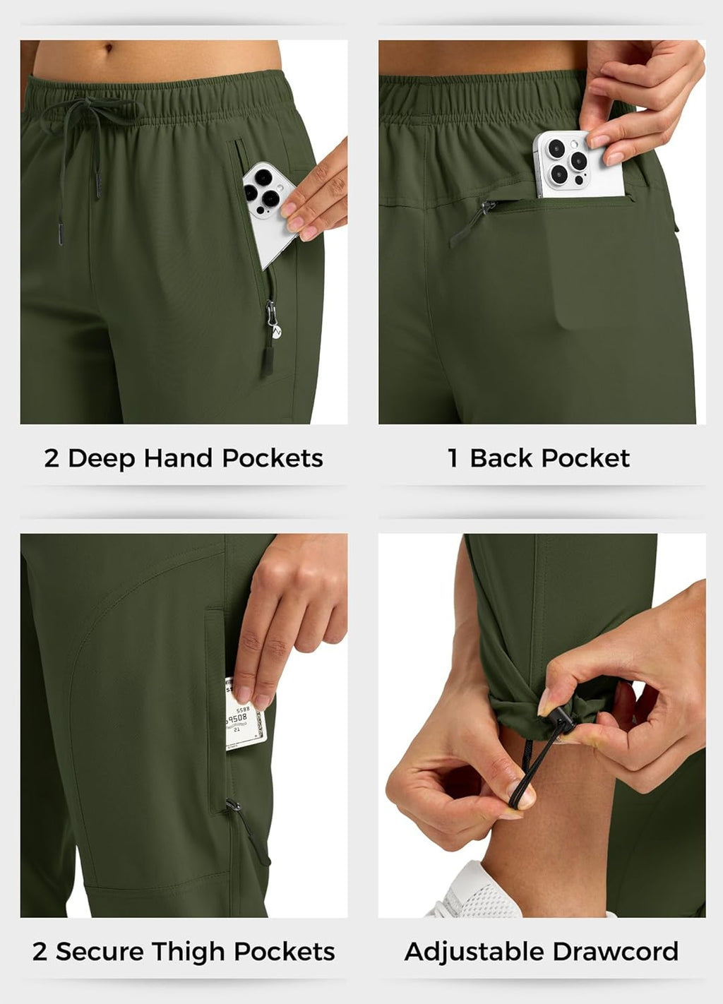 Willit Women's Hiking Pants - Quick Dry Lightweight Water-Resistant Cargo Pants | Multiple Sizes Available
