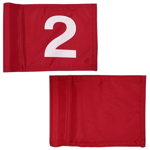 BTREEFLO 3PCS Numbered Golf Flag 8x6 Inch Upgraded Dual-Layer 420D Nylon Putting Green Golf Flags with Tube Inserted, Mini Practice Golf Target Flag for Yard Backyard Garden Outdoor Indoor