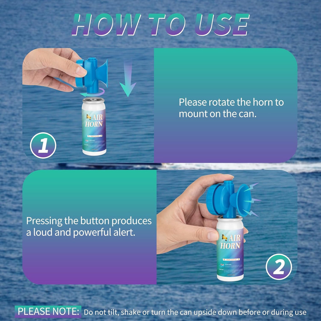 Skiennix 1.4oz Air Horn | Loud Marine Safety Horn for Sporting Events & Camping - Compact Handheld Design