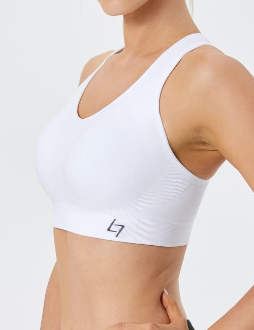 FITTIN Padded Sports Bras for Women: Racerback Medium Support 3 Pack Workout Bra for Dance K-pop Yoga Fitness- Full Coverage Comfortable Tops for Young Lady College Students Aged 18-28